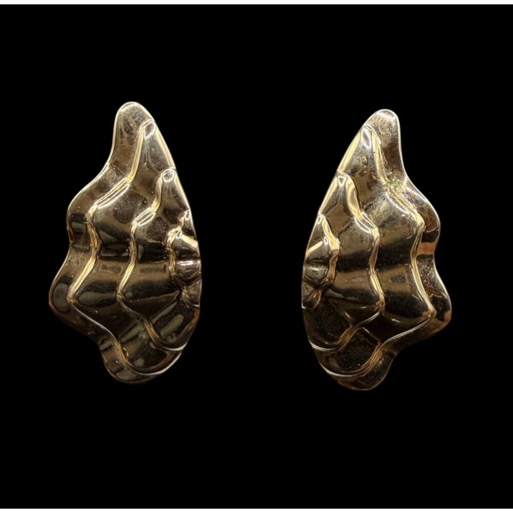 Vintage Gold-Tone Clip-On Earrings Set Assorted Styles Retro Jewelry Collection - Picture 4 of 16